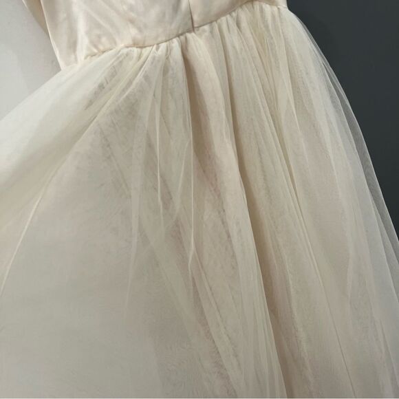 NWT Reformation Maxi Dress White Alouette Tulle Satin Strapless Bridal Wedding 4 - Picture 8 of 9